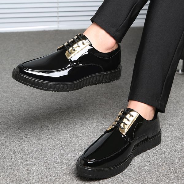 vintage design patent leather oxford shoes for men dress shoes men formal pointed toe business wedding 2019 new, Black
vintage design patent leather oxford shoes for men dress shoes men formal pointed toe business wedding 2019 new, Black