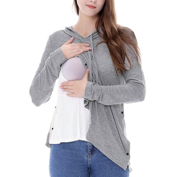 2019 maternity sweatshirt women maternity long sleeve hoodie nursing sweatshirts for breastfeeding lactancia ropa sudadera, White
2019 maternity sweatshirt women maternity long sleeve hoodie nursing sweatshirts for breastfeeding lactancia ropa sudadera, White