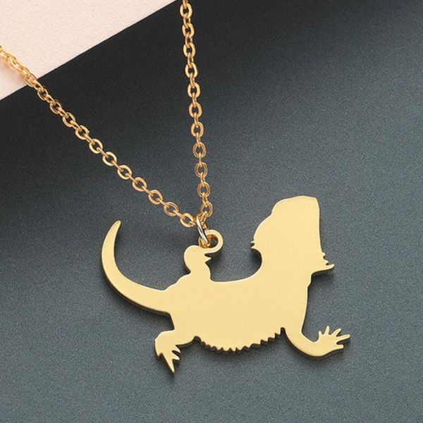 pendant necklaces personalized stainless steel necklace bearded dragon charm lizard jewelry pet reptile gift gold rose color, Silver
pendant necklaces personalized stainless steel necklace bearded dragon charm lizard jewelry pet reptile gift gold rose color, Silver