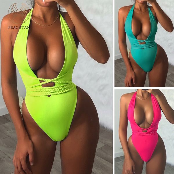 peachtan halter v-neck swimsuit one piece neon green swimwear women bathing suit monokini bondage high cut bikini push up summer, White;black
peachtan halter v-neck swimsuit one piece neon green swimwear women bathing suit monokini bondage high cut bikini push up summer, White;black
