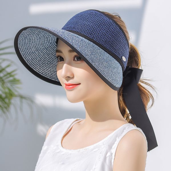 ht2333 women summer hat female floppy wide brim hat lady adjustable sun visor riding beach straw visor women summer sun cap, Blue;gray
ht2333 women summer hat female floppy wide brim hat lady adjustable sun visor riding beach straw visor women summer sun cap, Blue;gray