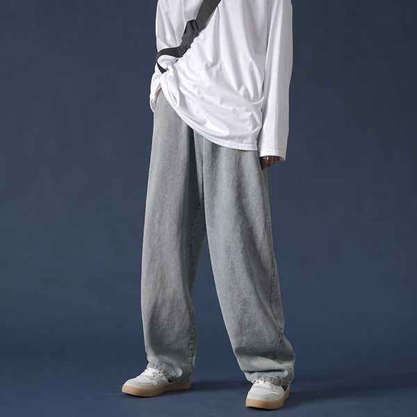2020 spring and summer new youth popular solid color old retro loose wide leg jeans fashion casual straight pants blue s-2xl
2020 spring and summer new youth popular solid color old retro loose wide leg jeans fashion casual straight pants blue s-2xl