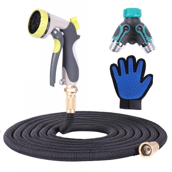 expandable garden hose, zinc alloy sprayer, 8 adjustable watering patterns, 2-way splitter, work glove for gardening
expandable garden hose, zinc alloy sprayer, 8 adjustable watering patterns, 2-way splitter, work glove for gardening