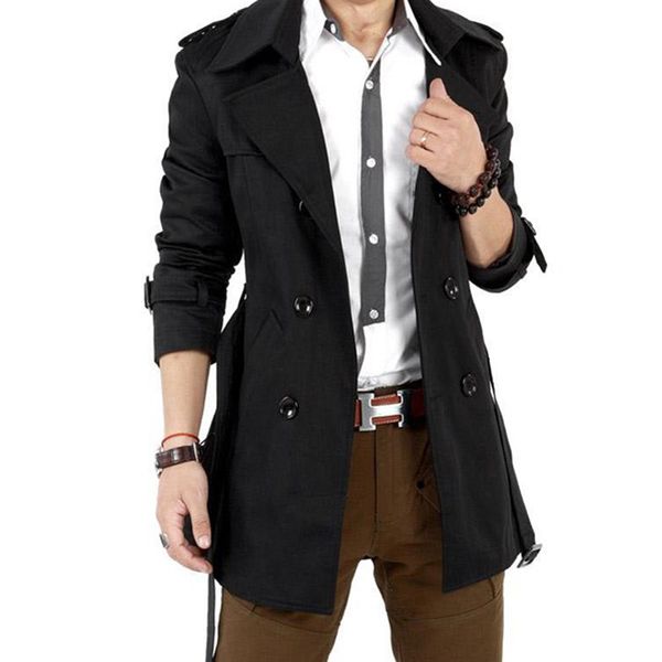 2016 autumn trench coat men double trench coat men outerwear casual men's jacket windbreaker mens, Tan;black
2016 autumn trench coat men double trench coat men outerwear casual men's jacket windbreaker mens, Tan;black