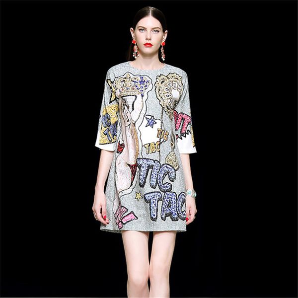 2019 summer dress fashion vintage print dress women three quarter sleeves o-neck vestidos ladies casual elegant dresses tide, Black;gray
2019 summer dress fashion vintage print dress women three quarter sleeves o-neck vestidos ladies casual elegant dresses tide, Black;gray