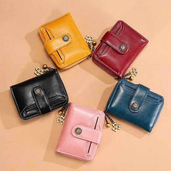 women genuine leather fold over short wallet rfid blocking zipper purses card slot cowhide wallets banknote pockets coin pouches gift, Red;black
women genuine leather fold over short wallet rfid blocking zipper purses card slot cowhide wallets banknote pockets coin pouches gift, Red;black