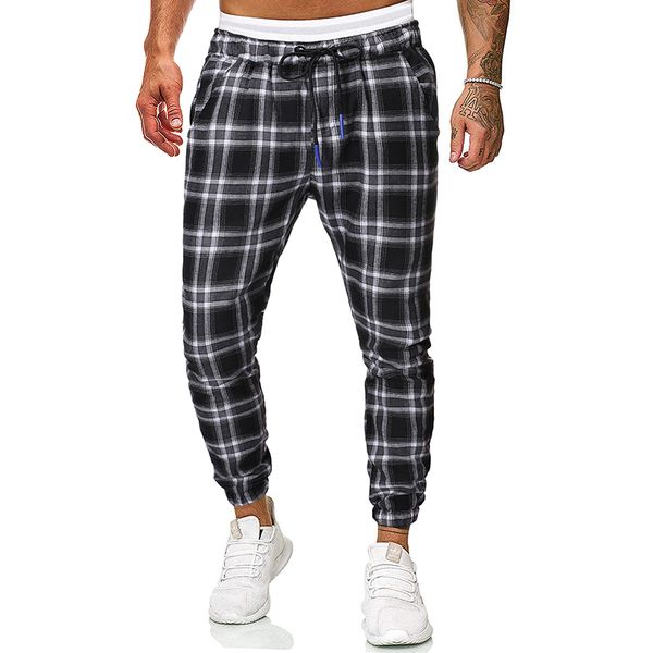 mens new plaid pants casual jogger pants striped trousers hip hop fashion slim fit male pants, Black
mens new plaid pants casual jogger pants striped trousers hip hop fashion slim fit male pants, Black