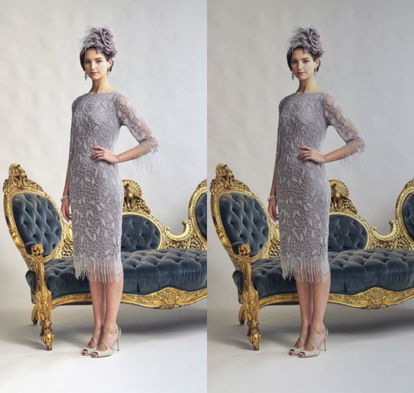 jillharvey sheath mother of the bride dresses jewel neck wedding guest dress 3/4 long sleeve applique beads tassel knee length evening gowns, Black;red
jillharvey sheath mother of the bride dresses jewel neck wedding guest dress 3/4 long sleeve applique beads tassel knee length evening gowns, Black;red