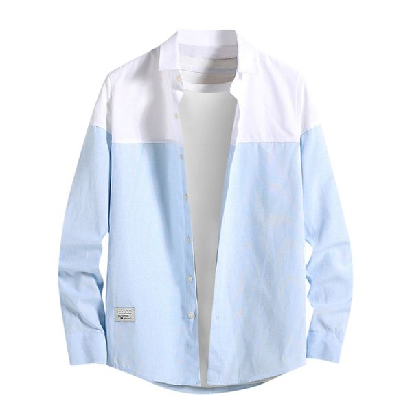 autumn winter men shirt casual loose stitching-color turn-down collar long sleeve men dress shirt blouse camisas hombre, White;black
autumn winter men shirt casual loose stitching-color turn-down collar long sleeve men dress shirt blouse camisas hombre, White;black