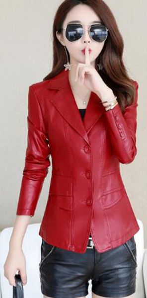 women autumn and winter leisure fashion new boutique slim personality trend business short show slim large size pu leather coat / m-4xl, Black
women autumn and winter leisure fashion new boutique slim personality trend business short show slim large size pu leather coat / m-4xl, Black