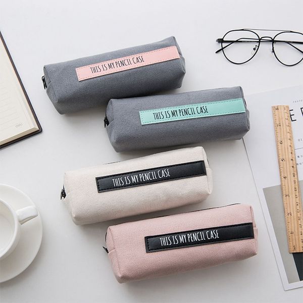 korean students simple color pencil bag canvas boys and girls school supplies students pencil case
korean students simple color pencil bag canvas boys and girls school supplies students pencil case
