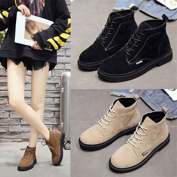 women winter boots nubuck leather canvas patchwork round toe square heel riding boots cross tied lace up mid calf shoe round toe, Black
women winter boots nubuck leather canvas patchwork round toe square heel riding boots cross tied lace up mid calf shoe round toe, Black