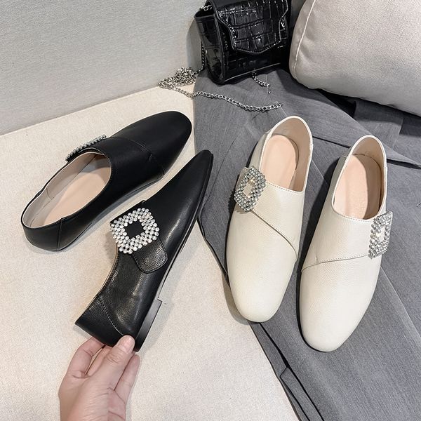 new spring flat shoes women's loafers genuine leather rhinestone buckle comfortable fashion loafers chaussures femme 2020, Black
new spring flat shoes women's loafers genuine leather rhinestone buckle comfortable fashion loafers chaussures femme 2020, Black