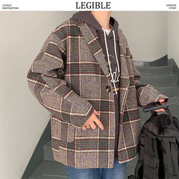 men autumn plaid winter jacket medium length mens overcoats warm loose mens wool jacekt men jackets coats, Black
men autumn plaid winter jacket medium length mens overcoats warm loose mens wool jacekt men jackets coats, Black