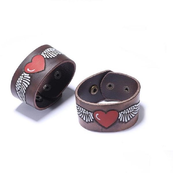 new bracelet retro real leather bracelet show love totem, Golden;silver
new bracelet retro real leather bracelet show love totem, Golden;silver