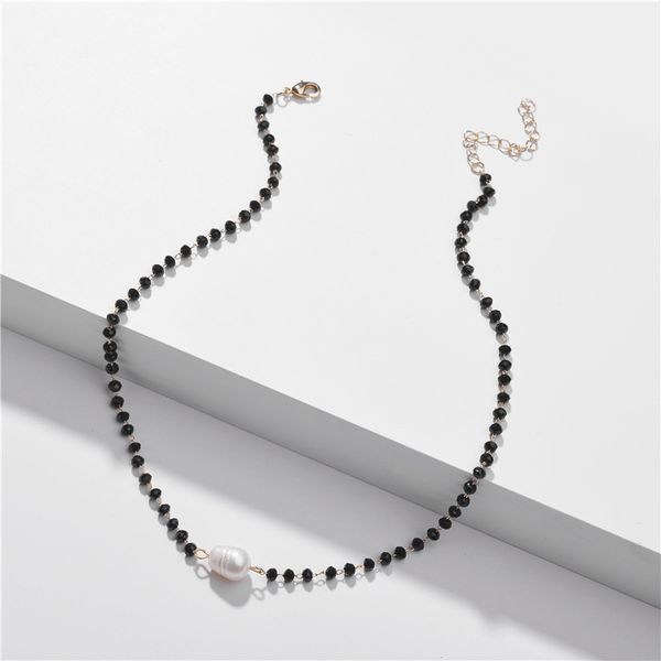 pendant necklaces 2021 summer delicate glass beaded chain link short necklace freshwater pearl dainty for women, Silver
pendant necklaces 2021 summer delicate glass beaded chain link short necklace freshwater pearl dainty for women, Silver