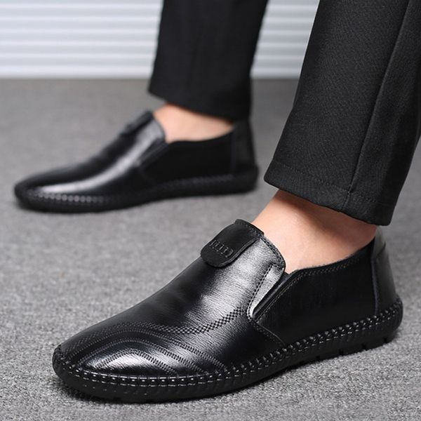 2019 men's casual leather shoes fashion spring business breathable soft bottom shoes male classic dad driving dropshipping, Black
2019 men's casual leather shoes fashion spring business breathable soft bottom shoes male classic dad driving dropshipping, Black
