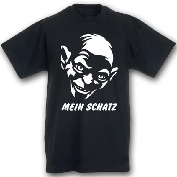 t-shirt - gollum mein schatz - von shirty 206 cotton breathable men tee shirt, White;black