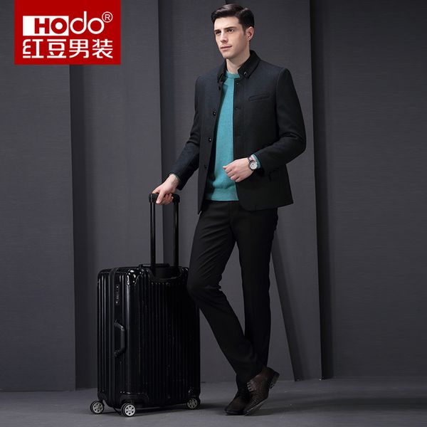 hodo mens overcoat warm overcoat for men mens wool parka men wool, Black