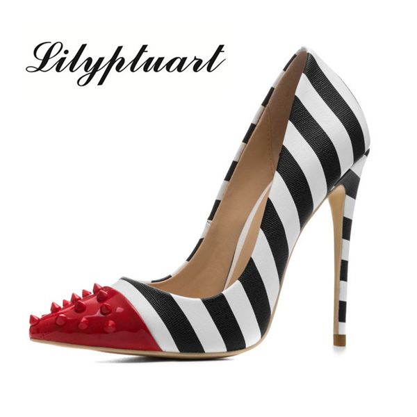 lilyptuart studded high heels 12cm stilettos women pointed toe rivet ladies party pumps zebra shallow colorful shoes woman 34-44, Black
lilyptuart studded high heels 12cm stilettos women pointed toe rivet ladies party pumps zebra shallow colorful shoes woman 34-44, Black