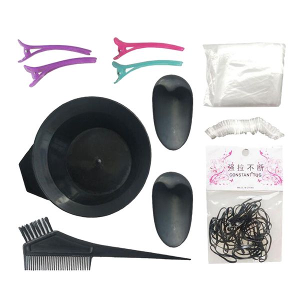 11pcs hair color dyeing kits styling tools comb shower cap ear covers sets