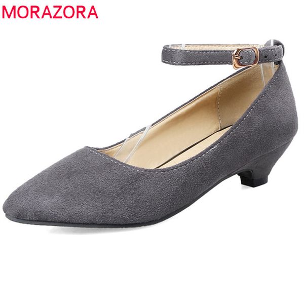 morazora 2020 new arrival pumps women shoes spring summer ladies shoes pointed toe simple buckle flock med heel shoes size 33-47, Black
morazora 2020 new arrival pumps women shoes spring summer ladies shoes pointed toe simple buckle flock med heel shoes size 33-47, Black