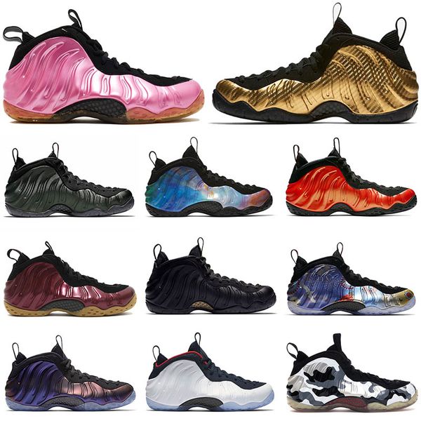 

metallic gold pearlized pink penny hardaway shoes alternate galaxy foams one habanero red black rose curry mens basketball shoes us 7-13