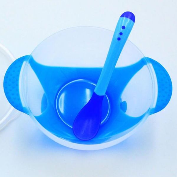 baby anti-slip tableware set, baby feeding bowl with suction cup and temperature sensing spoon
baby anti-slip tableware set, baby feeding bowl with suction cup and temperature sensing spoon
