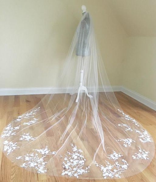2019 latest wedding veils real images cathedral length full lace edge one layer appliqued long white ivory tulle bridal veils customized, Black
2019 latest wedding veils real images cathedral length full lace edge one layer appliqued long white ivory tulle bridal veils customized, Black