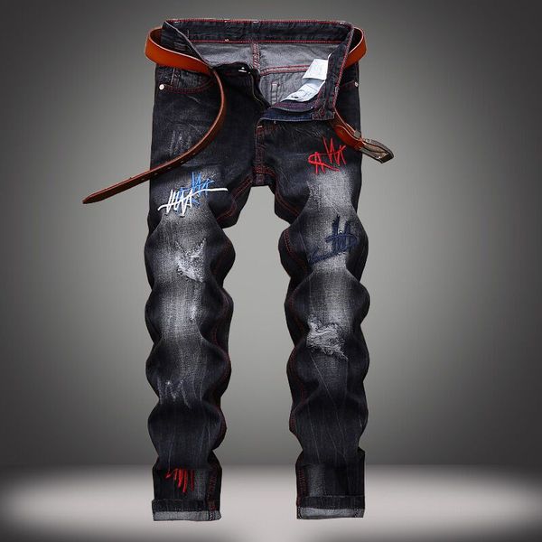 black new jeans men trousers male ribbon stretch jeans ripped homme splice men clothes 2020 streetwear for autumn skinny hip hop, Blue
black new jeans men trousers male ribbon stretch jeans ripped homme splice men clothes 2020 streetwear for autumn skinny hip hop, Blue