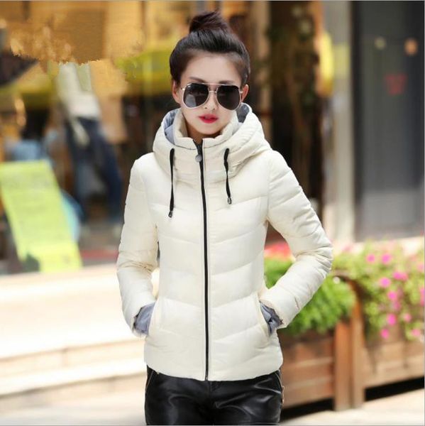 2018 new women's autumn and winter thick down jacket hooded solid color slim short jacket pocket fashion, Black
2018 new women's autumn and winter thick down jacket hooded solid color slim short jacket pocket fashion, Black