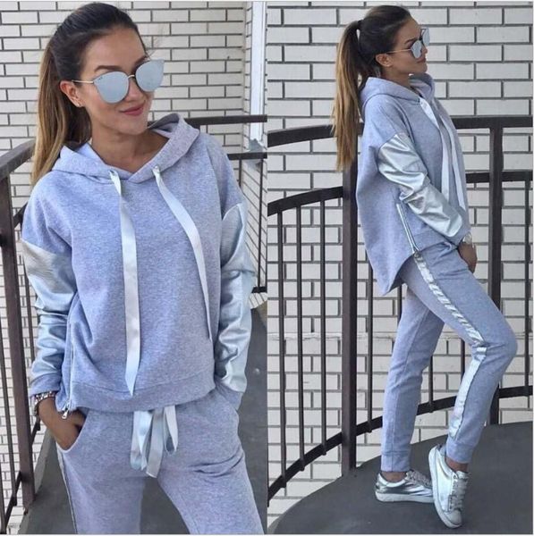 mixed women tracksuit designer autumn long sleeve jackets zip coat + pants 2 pieces outfits sportswear casual suits streetwear, White
mixed women tracksuit designer autumn long sleeve jackets zip coat + pants 2 pieces outfits sportswear casual suits streetwear, White