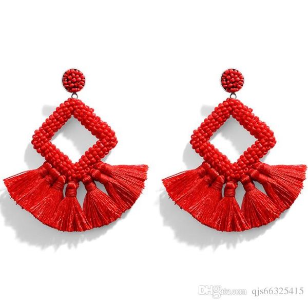 2019 new hand-woven rice beads tassel earrings bohemian style rattan earrings hand-woven rice beaded tassel earringsboho earrings qjs6632541, Silver
2019 new hand-woven rice beads tassel earrings bohemian style rattan earrings hand-woven rice beaded tassel earringsboho earrings qjs6632541, Silver