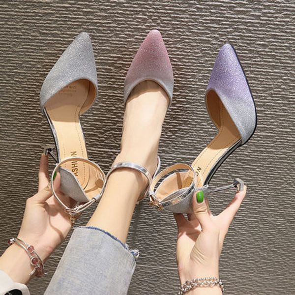 soft sister small fresh high heels female 2020 spring new wild shallow mouth pointed stiletto chic sandals tide, Black
soft sister small fresh high heels female 2020 spring new wild shallow mouth pointed stiletto chic sandals tide, Black
