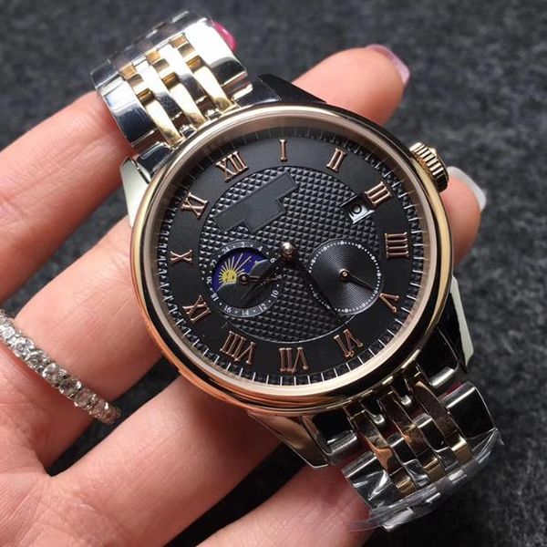 2018 fashion process fine steel mechanical watch leisure men quartz watch waterproof belt buckle wrist watch, Slivery;brown
2018 fashion process fine steel mechanical watch leisure men quartz watch waterproof belt buckle wrist watch, Slivery;brown
