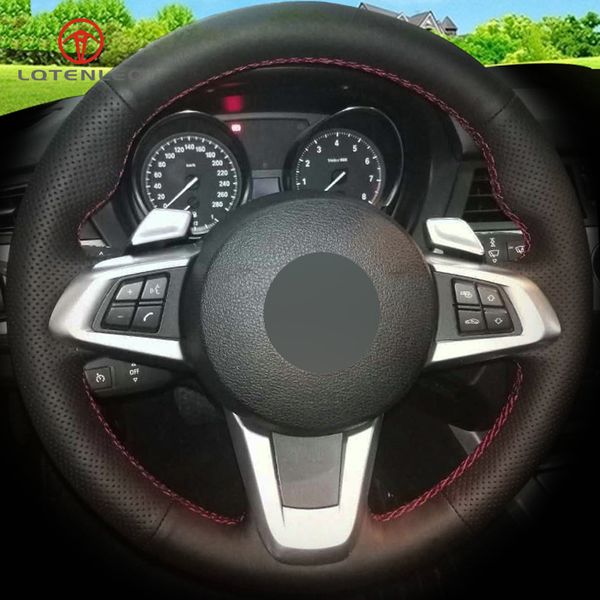 lqtenleo black genuine leather diy hand-stitched car steering wheel cover for e83 z4 2009-2014
lqtenleo black genuine leather diy hand-stitched car steering wheel cover for e83 z4 2009-2014