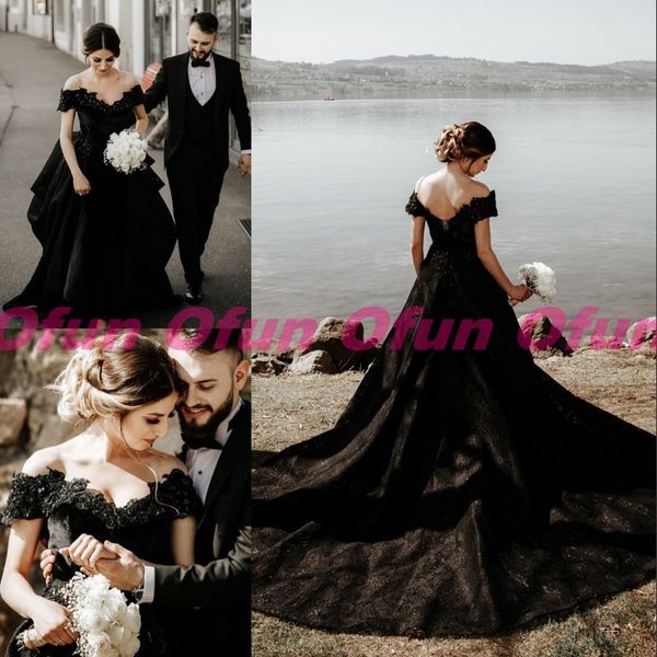 elegant a line lace black prom dress off the shoulder court train lace up back evening dresses
elegant a line lace black prom dress off the shoulder court train lace up back evening dresses