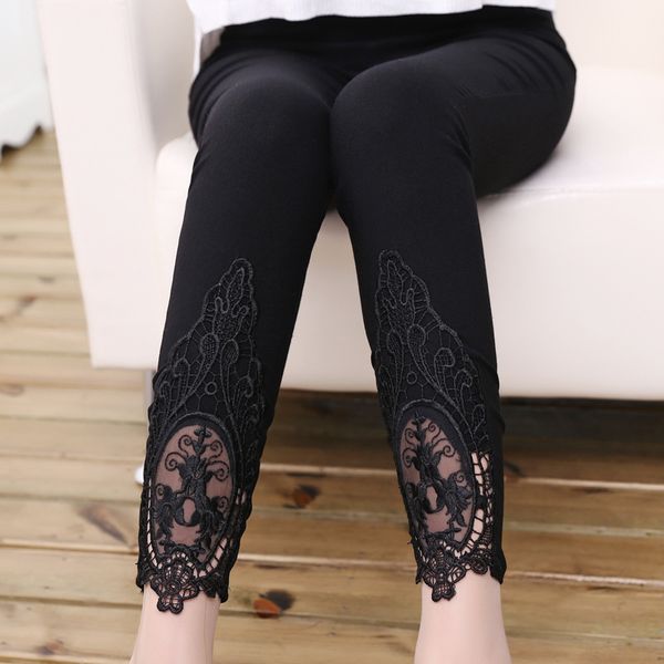 autumn spring casual pants for lady hollow out floral lace capris summer patchwork embroideried pant black white spliced trouser
autumn spring casual pants for lady hollow out floral lace capris summer patchwork embroideried pant black white spliced trouser