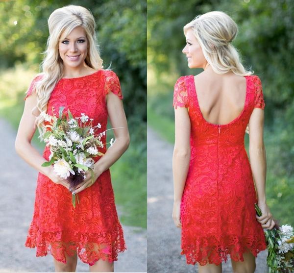 eleagnt red full lace short bridesmaid dresses western country style crew neck cap sleeves mini backless homecoming cocktail dresses, White;pink
eleagnt red full lace short bridesmaid dresses western country style crew neck cap sleeves mini backless homecoming cocktail dresses, White;pink