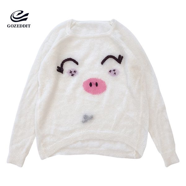 gozeddit luxury designer summer thin knitwear pig aniaml jacquard mohair pullover influencer sweater, White;black
gozeddit luxury designer summer thin knitwear pig aniaml jacquard mohair pullover influencer sweater, White;black