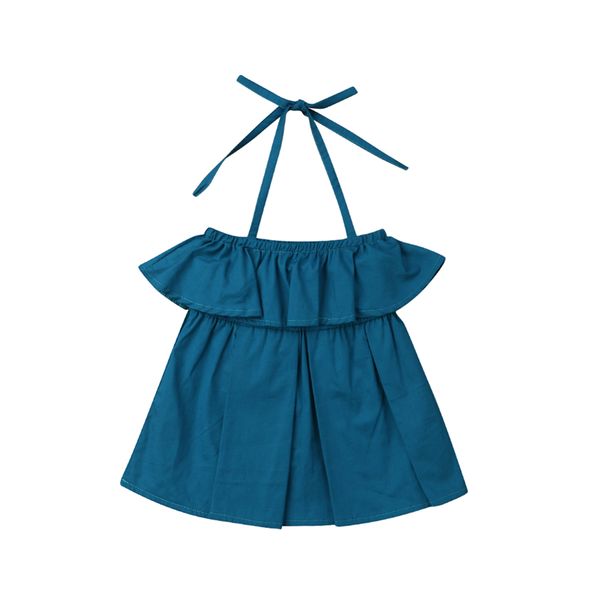2019 toddler baby girls kids dress summer halter sleeveless solid blue ruffle costume cute clothing dresses 2pcs one-piece, Red;yellow
2019 toddler baby girls kids dress summer halter sleeveless solid blue ruffle costume cute clothing dresses 2pcs one-piece, Red;yellow
