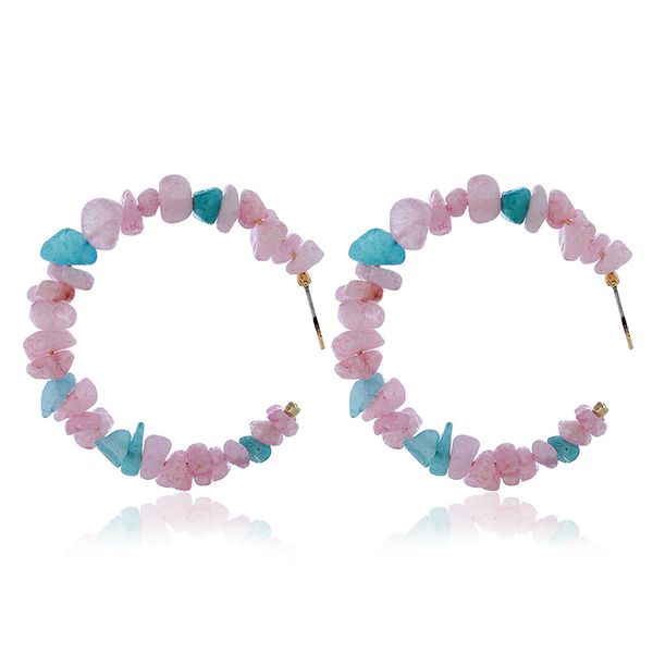 hoop & huggie design european style personality natural stone macadam earrings for women summer jewelry beach gifts, Golden;silver
hoop & huggie design european style personality natural stone macadam earrings for women summer jewelry beach gifts, Golden;silver