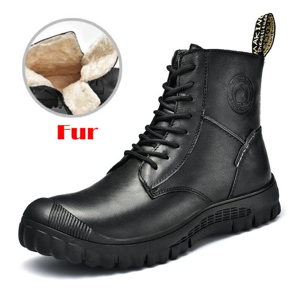 quality plush warm genuine leather men boots classic autumn winter shoes for men with fur warm outdoor ankle snow boots shoes 45, Black
quality plush warm genuine leather men boots classic autumn winter shoes for men with fur warm outdoor ankle snow boots shoes 45, Black