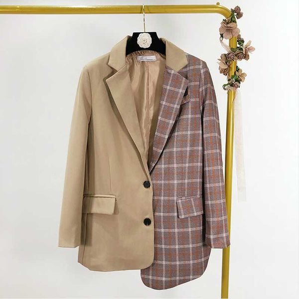 new patchwork plaid women blazer coat spring fashion jacket single breasted long sleeve women blazer feminino, White;black
new patchwork plaid women blazer coat spring fashion jacket single breasted long sleeve women blazer feminino, White;black