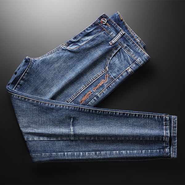2019 spring and autumn men's jeans cotton tide straight slim korean version retro loose black denim trousers japan style, Blue
2019 spring and autumn men's jeans cotton tide straight slim korean version retro loose black denim trousers japan style, Blue