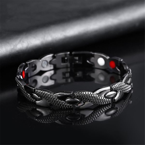 men women healthy magnetic bangles titanium steel power therapy magnets men bracelet gift fashion jewelry charm bangles, Black
men women healthy magnetic bangles titanium steel power therapy magnets men bracelet gift fashion jewelry charm bangles, Black