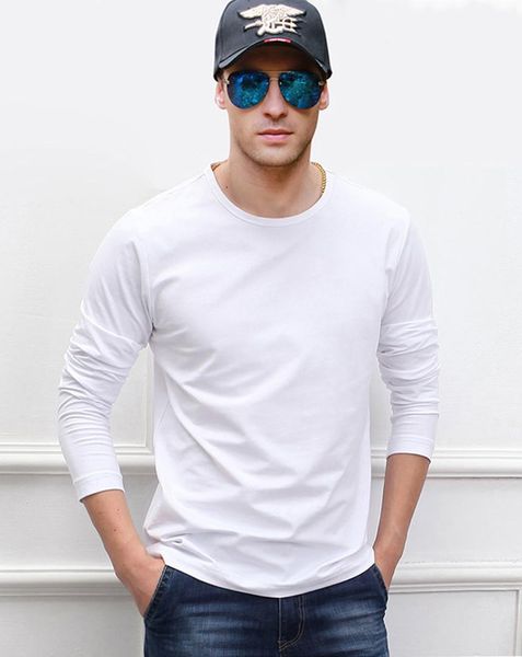 2019 autumn long sleeve men t shirts 100% cotton t-shirt solid color black white gray red navy bule all size s-xxl, White;black
2019 autumn long sleeve men t shirts 100% cotton t-shirt solid color black white gray red navy bule all size s-xxl, White;black