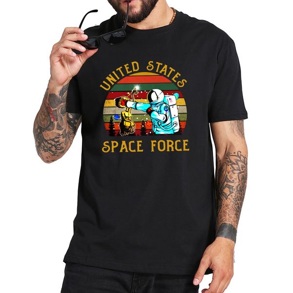 eu size 100% cotton t shirt united states space force vintage tshirts homme fitness camisetas, White;black
eu size 100% cotton t shirt united states space force vintage tshirts homme fitness camisetas, White;black