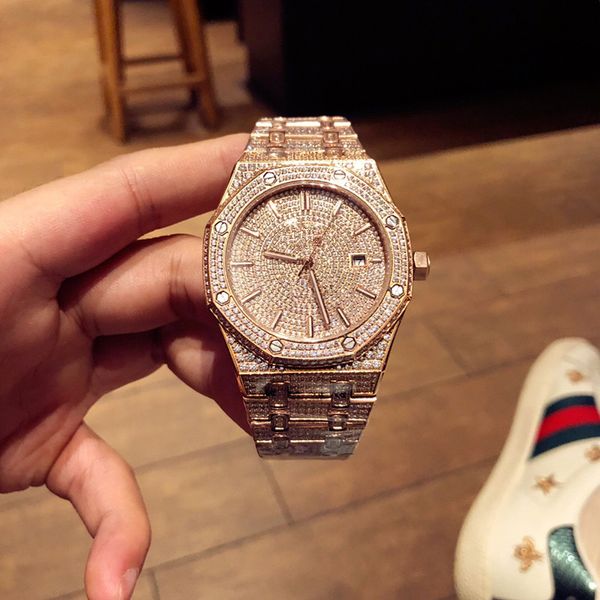 business mens watches diamond watch 41mm montre de luxe 3120 movement automatic watch reloj de lujo waterproof, Slivery;brown
business mens watches diamond watch 41mm montre de luxe 3120 movement automatic watch reloj de lujo waterproof, Slivery;brown