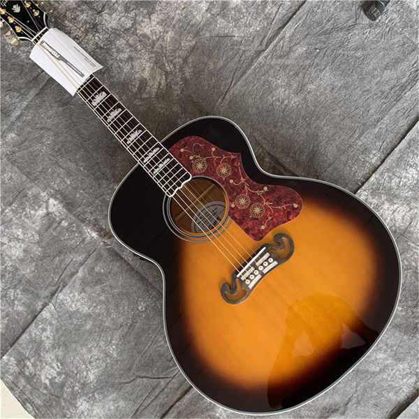 custom 41'' 45 d 20 frets pearl inlay and binding acoustic guitar without eq,colorized shell edge
custom 41'' 45 d 20 frets pearl inlay and binding acoustic guitar without eq,colorized shell edge